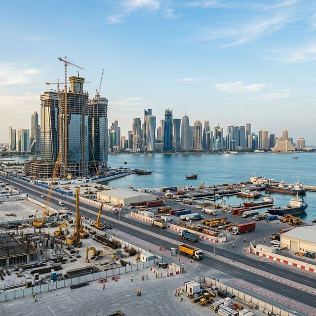 Massive commercial manpower and logistics deployment infrastructure in Qatar